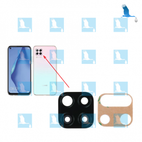 Linsen der Kamera hinten & Frame - Schwarz  (Midnight Black) - Huawei P40 lite (JNY-LX1)