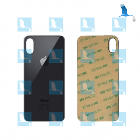 iPhone X - Vitre arrière - noir - Grand orifice - iPhone X - oem iPhone X - Vitre arrière - noir - Grand orifice - iPhone X - oem