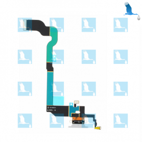 Charging port flex cable - White - iPhone X - qor