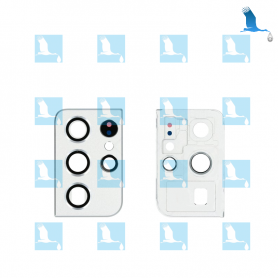 Camera Lens with frame - GH98-46265B - Argent (Phantom Silver) - Galaxy S21 Ultra 5G (G998) - oem Camera Lens with frame - GH98-46265B - Argent (Phantom Silver) - Galaxy S21 Ultra 5G (G998) - oem