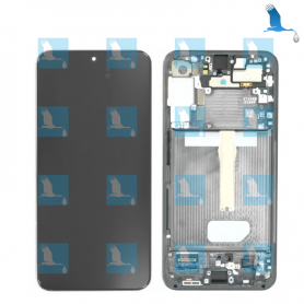 LCD + Touch + Frame - GH82-27500A/GH82-27501A - Noir - Galaxy S22+ (S906B) - ori