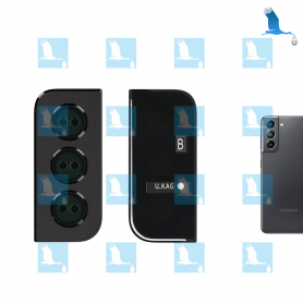 Camera lens with frame - GH98-46213A - Noir (Phantom Black) - Galaxy S21+ 5G (G996) - ori