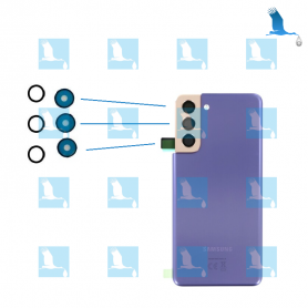 Lentille de camera (3 pièces) - Galaxy S21 5G (G991) - original - qor