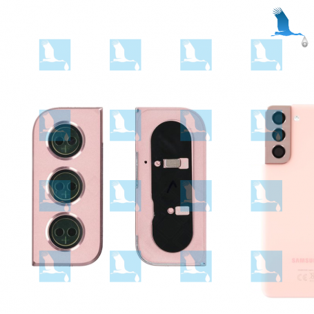 Camera lens with frame - GH98-46110D - Rosa (Phantom Pink)  - Galaxy S21 5G (G991) - original - qor