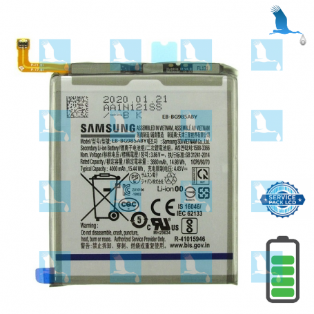 Batteria - EB-BG985ABY - GH82-22133A - 4400 mAh - Samsung Galaxy S20+ (G985)/S20+ 5G (G986) - service pack