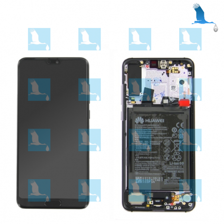 LCD+Touchscreen+Frame+Battery - Twilight - 02351WTU - Huawei P20 Pro - original - qor