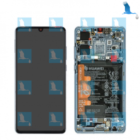 P30 - LCD + Châssis + Batterie - 02354HMF - Breathing Crystal - Huawei P30 (ELE-L29)