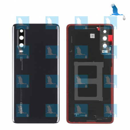 Battery cover - Backcover - 02352NMM - Black - Huawei P30 (ELE-L29) - fog