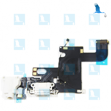 Charging Port & Audio Flex Cable - Weiss - iPhone 6 - QOR
