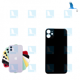 Vitre arrière de couverture - Grande ouverture - Noir - iPhone 11 Vitre arrière de couverture - Grande ouverture - Noir - iPhone 11