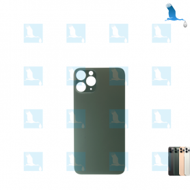 Copertura posteriore in vetro posteriore - Foro grande - Verde (Midnight Green) - iPhone 11 Pro - oem Copertura posteriore in vetro posteriore - Foro grande - Verde (Midnight Green) - iPhone 11 Pro - oem