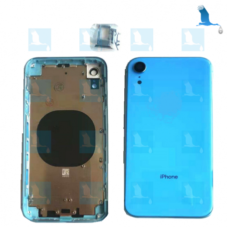 Cassa posteriore con vetro - Blu - iPhone Xr - original - qor