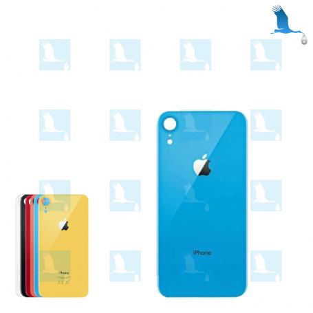 Vetro posteriore - Blu - Grande apertura - iPhone XR - oem