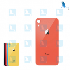 Vitre arrière - Rouge (Coral) - Grand orifice - iPhone XR - oem Vitre arrière - Coral - Grand orifice - iPhone XR - oem