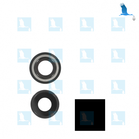 Rear Camera Lens with frame Black - iPXR - QON