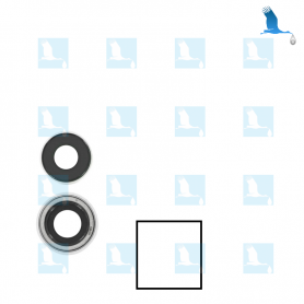 Rear Camera Lens with Frame White - iPXR - QON