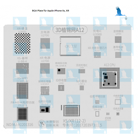 BGA plate - iPhone Xr, Xs (12-2)