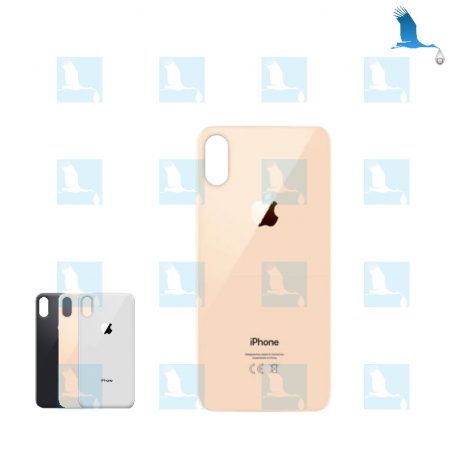 Rear Glass cover - Big hole - Gold - iPhone XS - oem