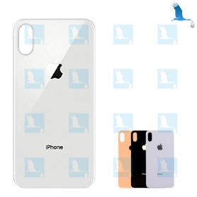 Vitre arrière - Blanc - Grand orifice - iPhone XS Max - oem Vitre arrière - Blanc - Grand orifice - iPhone XS Max - oem