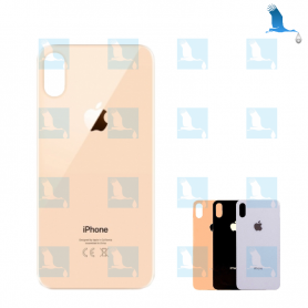 Vitre arrière - Or - Grand orifice - iPhone XS Max - oem Vitre arrière - Or - Grand orifice - iPhone XS Max - oem