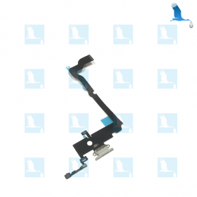 Charging port flex - 821-01415 - Weiss - iPhone XS Max - original - qor