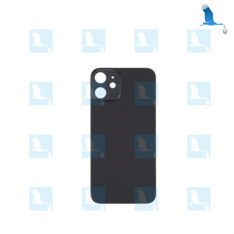 Vitre arrière - Grand orifice - Noir - iPhone 12 mini