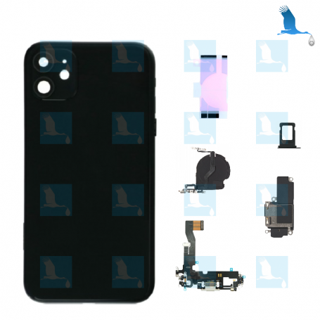 Chassis complet avec petites pièces + NFC - Noir - iPhone 12 (A2403) - oem