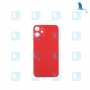 Back cover glass - Rosso - Foro grande - iPhone 12 - oem