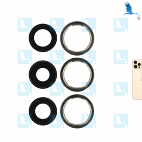 Camera lens + Frame - Oro - iPhone 12 Pro - ori Camera lens + Frame - Oro - iPhone 12 Pro - ori