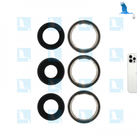 Camera lens + Frame - Blanc - iPhone 12 Pro - ori