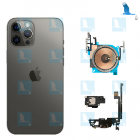 Frame complete + small parts  - Black (Graphite) - iPhone 12 Pro Max - oem Frame complete + small parts  - Black (Graphite) - iPhone 12 Pro Max - oem