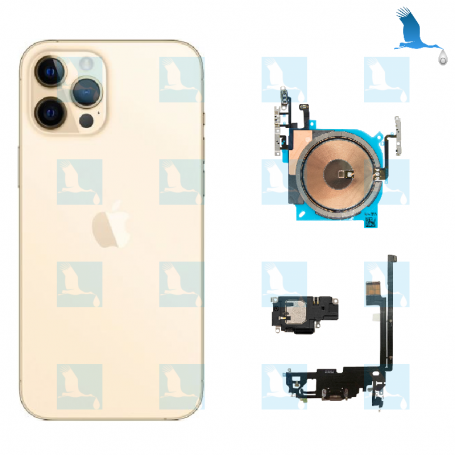 Komplettes Gehäuse + Kleinteile  - Gold - iPhone 12 Pro Max - oem