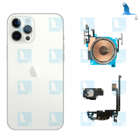 Frame complete + small parts  - White (Silver) - iPhone 12 Pro Max - oem Frame complete + small parts  - White (Silver) - iPhone 12 Pro Max - oem