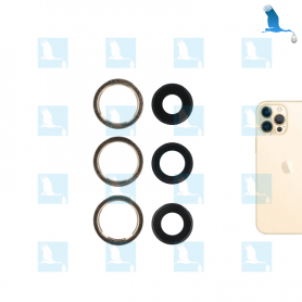 Camera lens with frame - Or - iPhone 12 Pro Max (A2411) - ori Camera lens with frame - Or - iPhone 12 Pro Max (A2411) - ori