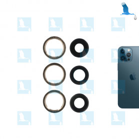 Camera lens with frame - Bleu - iPhone 12 Pro Max (A2411) - ori