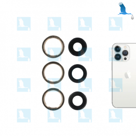 Camera lens with frame - Blanc - iPhone 12 Pro Max (A2411) - ori Camera lens with frame - Blanc - iPhone 12 Pro Max (A2411) - ori