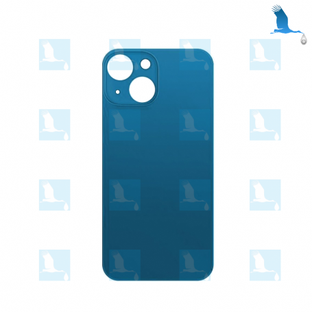 Vitre arrière - Grand orifice - Bleu - iPhone 13 mini - oem