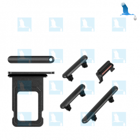 SIM Card + Side buttons - Schwarz - iPhone 11 (A2221) - original - qor