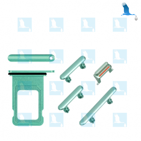 SIM Card + Side buttons - Vert - iPhone 11 (A2221) - original - qor