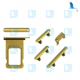 SIM Card + Side buttons - Jaune - iPhone 11 (A2221) - original - qor
