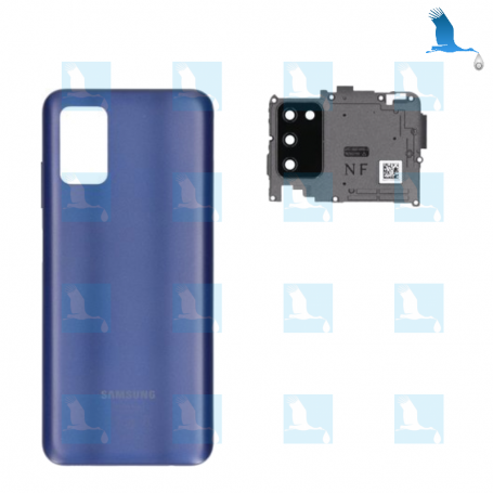 Vitre arrière - Protection batterie - GH81-21305A - Bleue - Samsung Galaxy A03s (A037G) / A02s (A025G) - ori