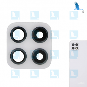 A22 - Lentille camera arrière avec sticker - GH64-08474B - Blanc - Galaxy A225 (4G) - ori A22 - Lentille camera arrière avec sticker - GH64-08474B - Blanc - Galaxy A225 (4G) - ori