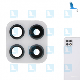 A22 (5G) - Lentille camera arrière avec sticker - GH81-20711A - Blanc - Galaxy A226 (5G) - ori A22 (5G) - Lentille camera arrière avec sticker - GH81-20711A - Blanc - Galaxy A226 (5G) - ori