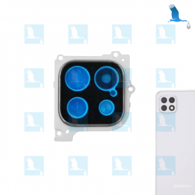 A22 (5G) - Lentille camera arrière avec support et sticker - GH81-20707A - Blanc - Galaxy A226 (5G) - ori A22 (5G) - Lentille camera arrière avec support et sticker - GH81-20707A - Blanc - Galaxy A226 (5G) - ori