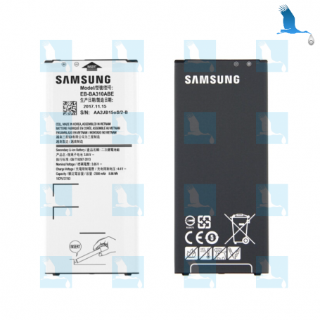 Batterie - EB-BA310ABE - GH43-04562B - 2300mAh - Samsung Galaxy A3 2016 (A310F) - qor