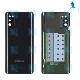 Battery cover - Backcover - With camera lens - GH82-22585A - Schwarz (Prism Crush Black) - A41 (A415) - qor