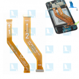 Ensemble, Connecteur pour carte mère et LCD - A50 (A505) Ensemble, Connecteur pour carte mère et LCD - A50 (A505)
