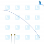 Câble d'antenne 131 mm - Bleu - Samsung A50 (A505F) - GH39-01992A