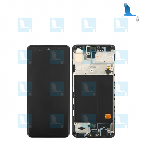 A51 - LCD + Touchscreen + Chassis - GH82-21669A,GH82-21680A,GH82-22083A,GH82-22084A - Noir - A51 (A515F) - Original - qor