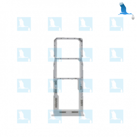 SIM card tray (dual) - GH81-21257A - Blanc - Samsung A03s (A037) - ori